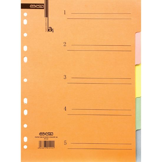 Picture of INDEX DIVIDER A4 5 SUBJECTS   , Bristle Board / SET