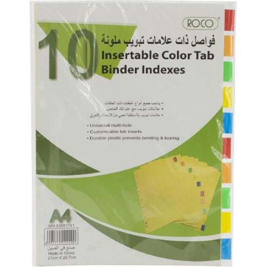 Picture of INDEX DIVIDER LTR 10 TAB COLOR / SET