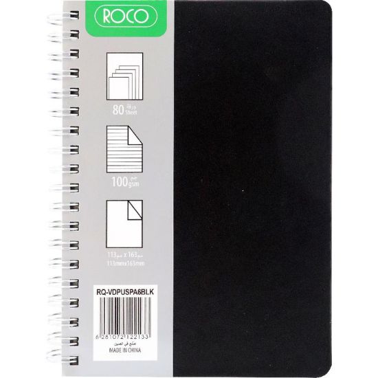 Picture of Roco Notebook
Leatherette 11.3 X 16.3 cm 80 Sheets Lined Black / EA