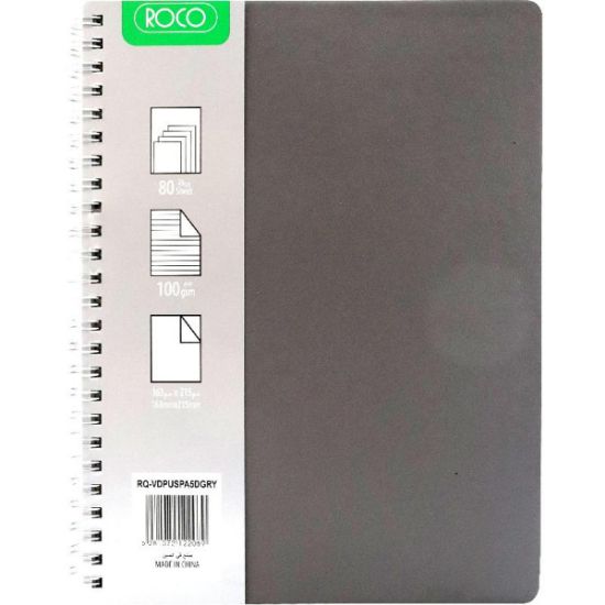 Picture of Roco Notebook
Leatherette 16.3 X 21.5 cm 80 Sheets Lined Dark Gray Marble / EA