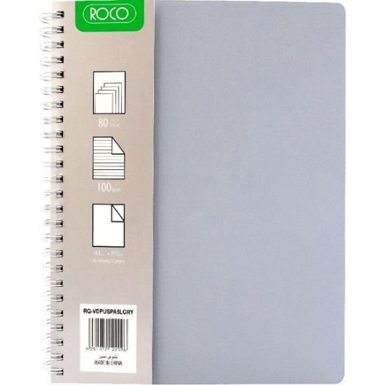 Picture of Roco Notebook
Leatherette 16.3 X 21.5 cm 80 Sheets Lined Light Grey / EA