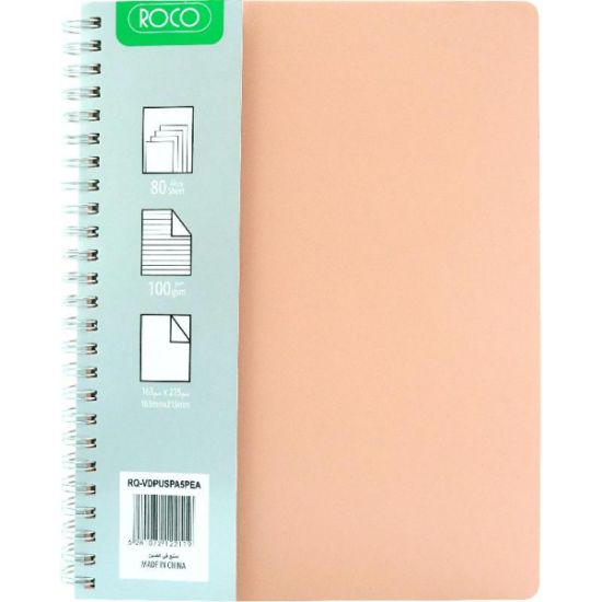 Picture of Roco Notebook
Leatherette 16.3 X 21.5 cm 80 Sheets Lined Peach / EA