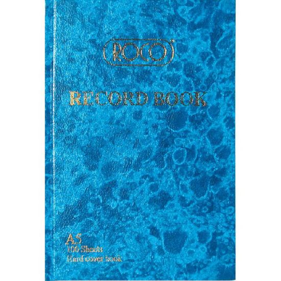 Picture of BOOK RECORD BLUE A5 100 SHEET / EA