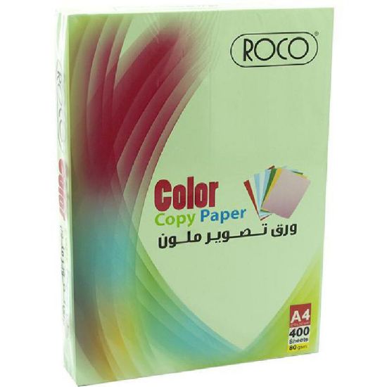 Picture of PAPER COPYING A4 COLORD  ROCO 400 SHT  GREEN / BOX/6