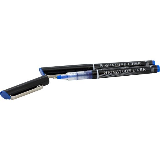 Picture of PEN ROLLER 1.5MM BLUE NP 2PC/STSIGNATURE LINER / PK/2