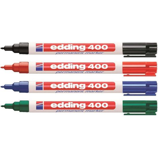 Picture of MARKER PERMANENT F/TIP 400 , 1 mm Fine Tip, SET of 4 Color / SET