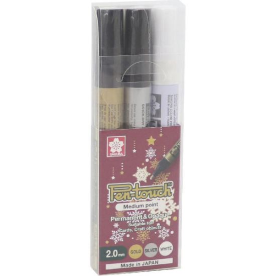 Picture of MARKER PAINT MEDIUM POINT  2 mm Medium 
ASTD 3 PCS/ST , Gold/Silver/White / EA