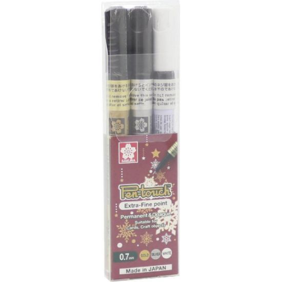 Picture of MARKER PAINT EXTRA FINE POINT 0.7 mm 
3 PCS/ST , Gold/Silver/White / EA