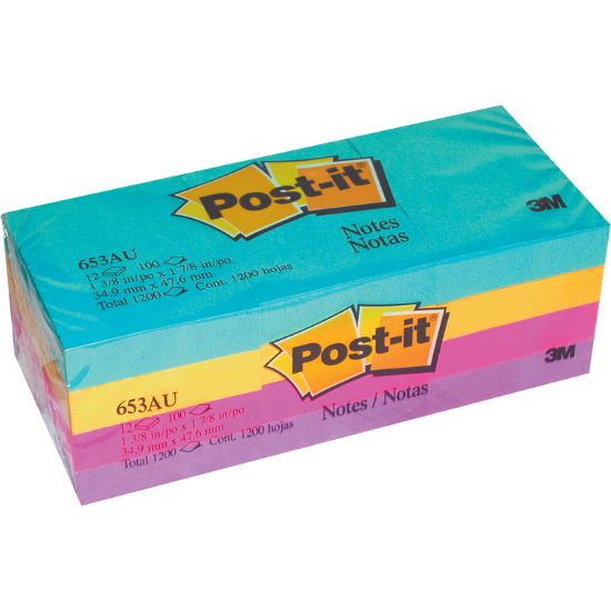 Picture of POST-IT 1.5X2"  12 PADS/PK , COLORS / PK