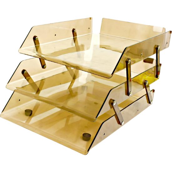 Picture of FILING TRAY  3 TIRES SMOKE  COLOUR / SET