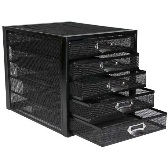 Picture of DRAWER MOBILE STAND BLACK, 5 Drawers / EA