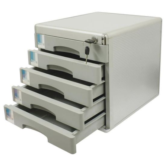 Picture of DRAWER FILE A4 5 TRAYS SILVER / EA