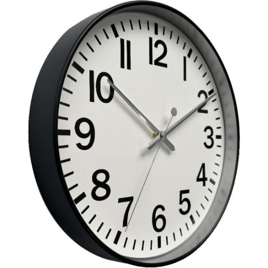 Picture of CLOCK WALL 30CM BLACK ENGLISH / EA