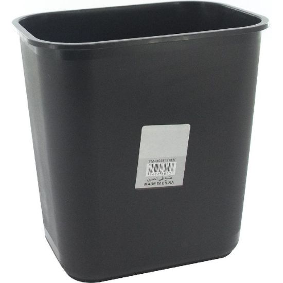 Picture of WASTEBASKET 26.5L   Rectangle , BLACK / EA