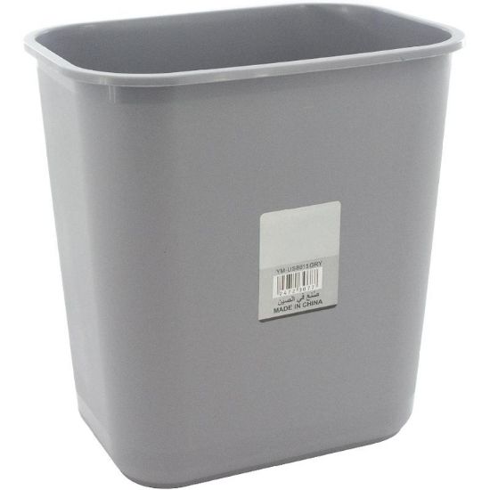 Picture of WASTEBASKET 26.5L   Rectangle , GRAY / EA