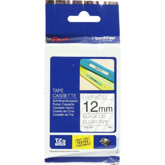 Picture of Brother TZe-131 Label Printer Tape
12 mmBlack/Clear / EA