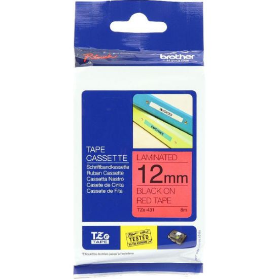Picture of Brother TZe-431 Label Printer Tape
12 mmBlack/Red / EA