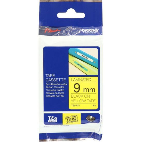 Picture of Brother TZe-621 Label Printer Tape
9 mmBlack/Yellow / EA