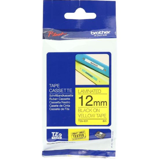 Picture of Brother TZe-631 Label Printer Tape
12 mmBlack/Yellow / EA