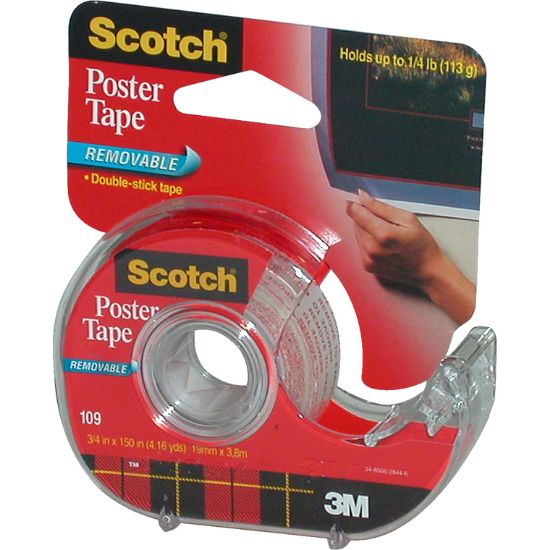 Picture of 3M Scotch - Poster Double Sided Tape, Removable, .75 in / ROLL