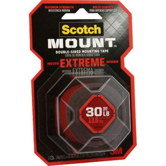 Picture of 3M Scotch-Mount Extreme Mounting Roll
Heavy Duty 1" X 60.00" Black / EA
