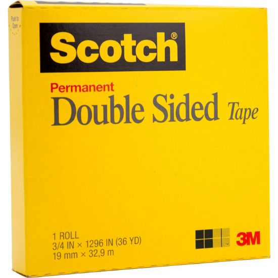 Picture of TAPE DOUBLE SIDE 
Double Sided Tape, .75 in x 36 yd, 3 in Core, Clear / RL