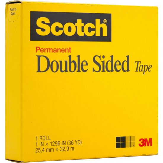 Picture of TAPE DOUBLE SIDE 
Double Sided Tape,  1 in x 36 yd, 3 in Core, Clear / EA