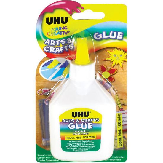 Picture of GLUE UHU ARTS & CRAFT 100G , Multipurpose Glue , WHITE / EA
