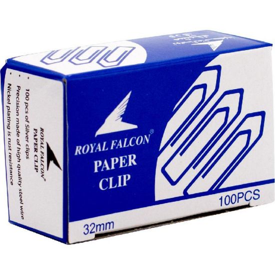 Picture of CLIP PAPER MEDIUM PACK/100, ROYAL FALCON BRAND / PK