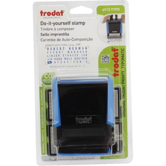Picture of Trodat Typo Printy 4913 Do-it-Yourself Stamp
5.8 X 2.2 cm English / SET