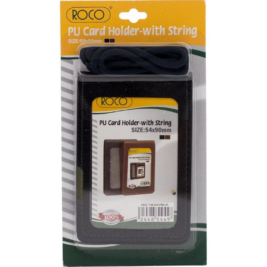 Picture of Wallet Type ID/Card Holder, Black 
Size : 5.4X9CM / EA