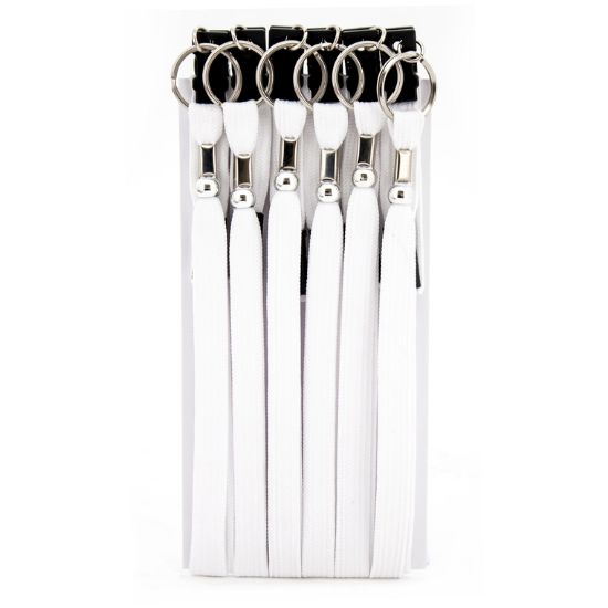 Picture of HOLDER ID STRING PLASTIC CLIP WHITE COLOR / PACK/6