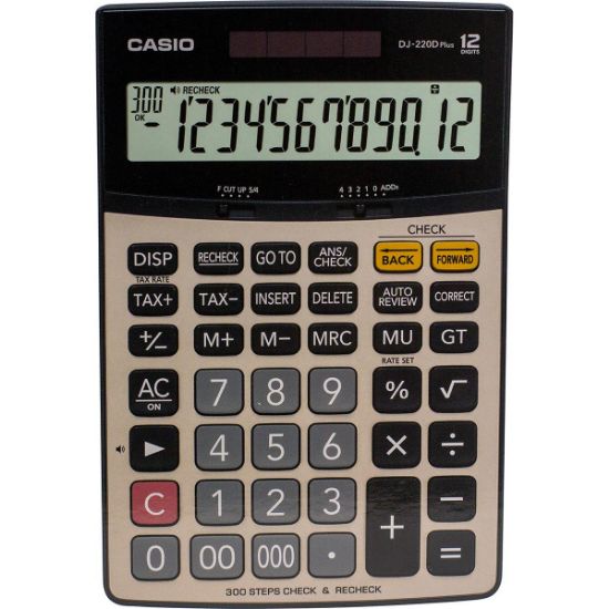 Picture of CALCULATOR DESK DJ220+ 12 Digit , Extra Large Display / EA