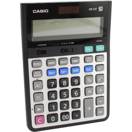 Picture of Casio DS-1JT Desktop Calculator
10 Digit Extra Large Display Black/Grey / EA