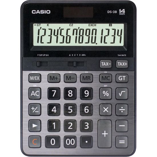 Picture of Casio DS-3B Desktop Calculator
14 Digit Extra Large Display Black/Grey / EA