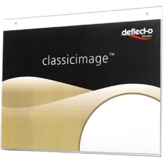 Picture of Deflecto ClassicImage Sign Holder, A4, Wall Mount,Acrylic,Clear, Photo/Sign Holder (Landscape) / EA
